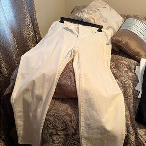 Chico's White Girlfriend Ankle Pants